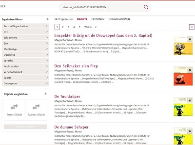Screenshot einer mit der PLATO-Datenbank vernetzten Seite der Deutschen digitalen Bibliothek